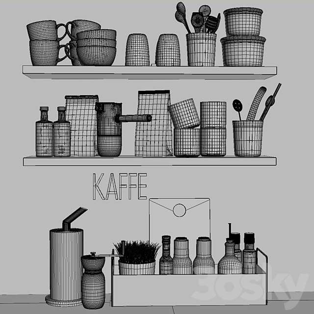 set 006 Kitchen 3DSMax File - thumbnail 4