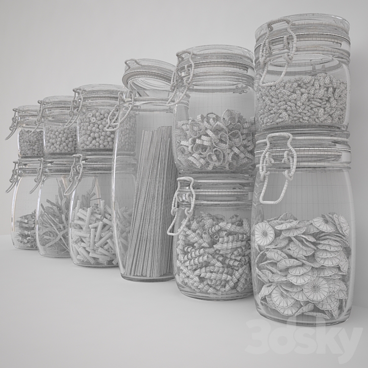 Set of cans – 01 3DS Max - thumbnail 2