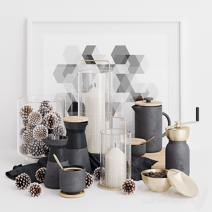 Stelton coffee set 3DS Max - thumbnail 2