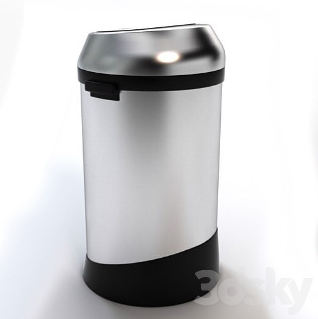 Swing Top Trash Can 3DS Max Model - thumbnail 3