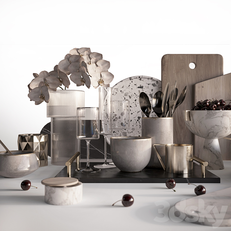 Table Decor Kitchen 3DS Max - thumbnail 2