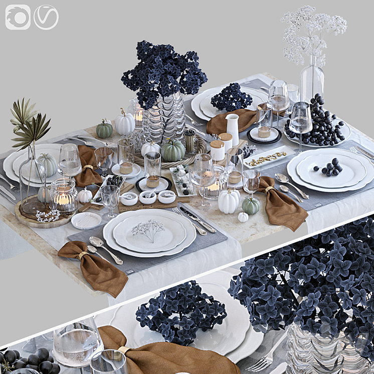 Table setting 40 3DS Max - thumbnail 1