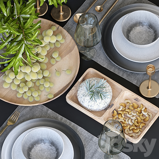 Table setting 50 3ds Max - thumbnail 2