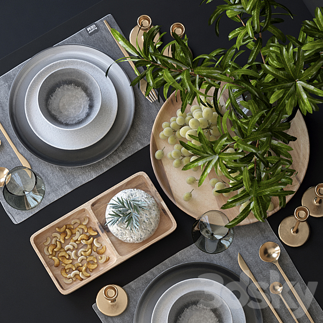 Table setting 50 3ds Max - thumbnail 3