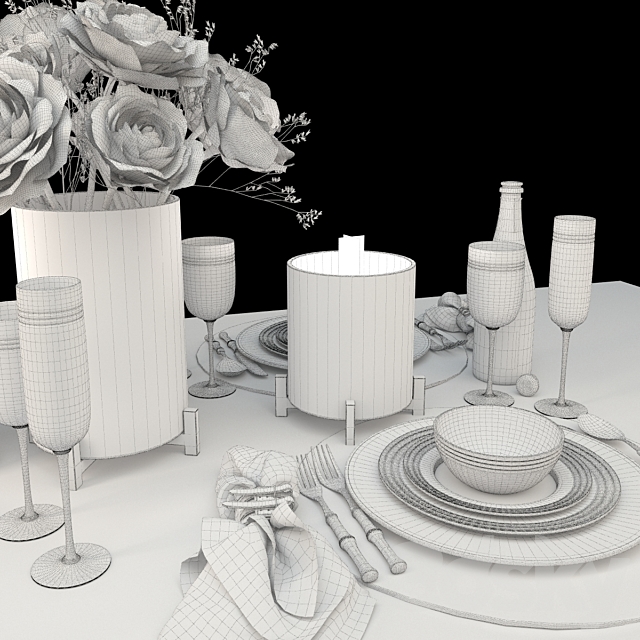 Tableware Ralph Lauren 3DS Max Model - thumbnail 3