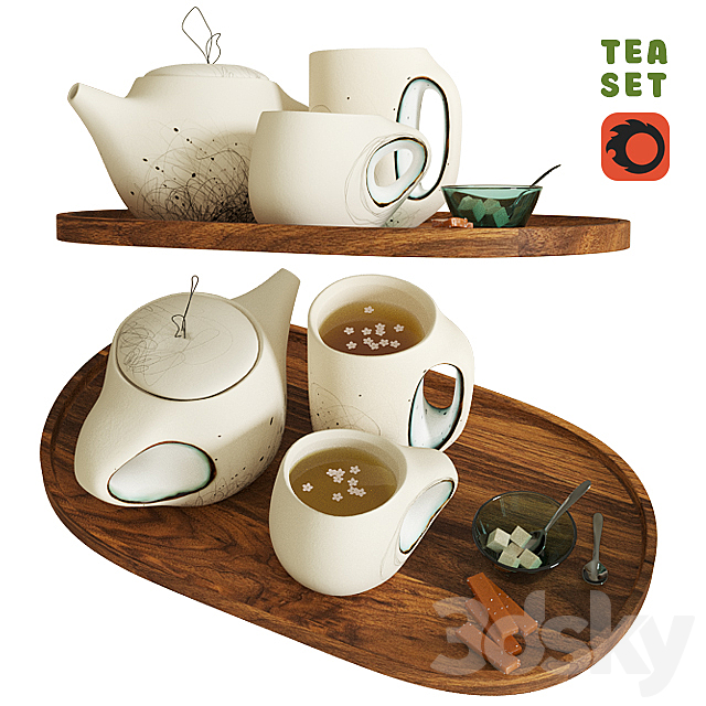 Tea set 3DSMax File - thumbnail 1