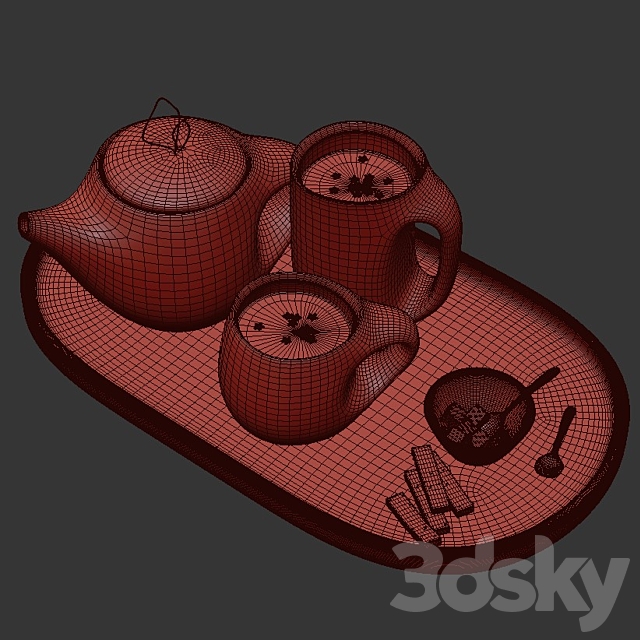 Tea set 3DSMax File - thumbnail 3