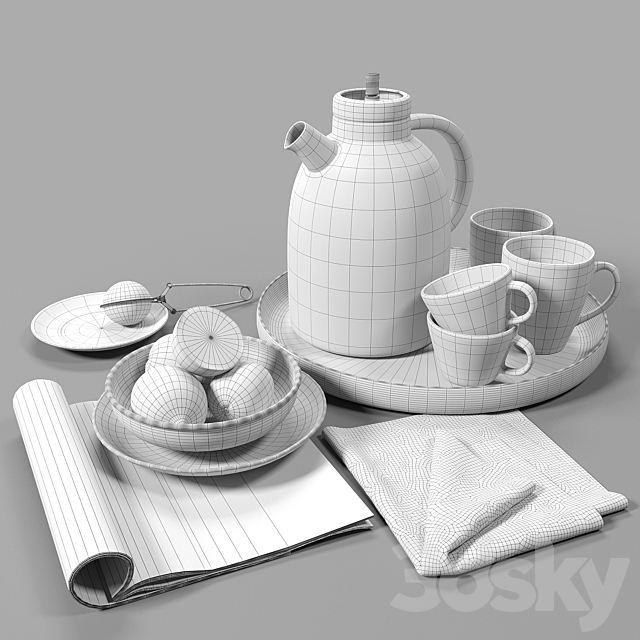 Tea set_01 3DSMax File - thumbnail 2