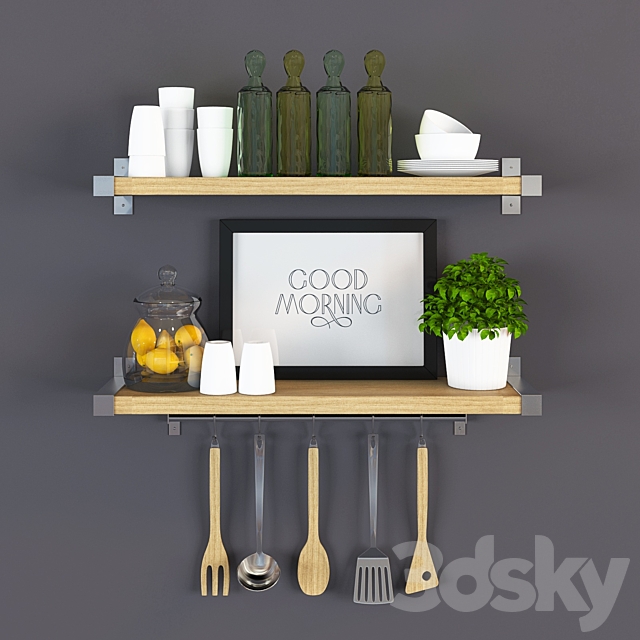 The decor in the kitchen 3DSMax File - thumbnail 1