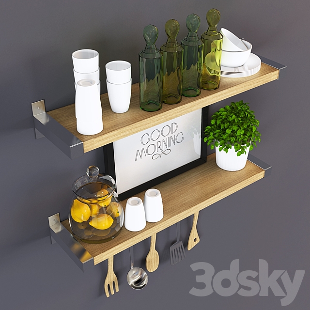 The decor in the kitchen 3DSMax File - thumbnail 2