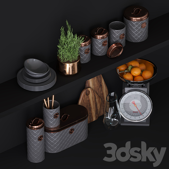 TYPHOON_Copper_Decor_set 3ds Max - thumbnail 2