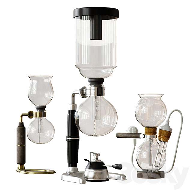 Vacuum Coffee Maker (Gabet) 3DSMax File - thumbnail 1