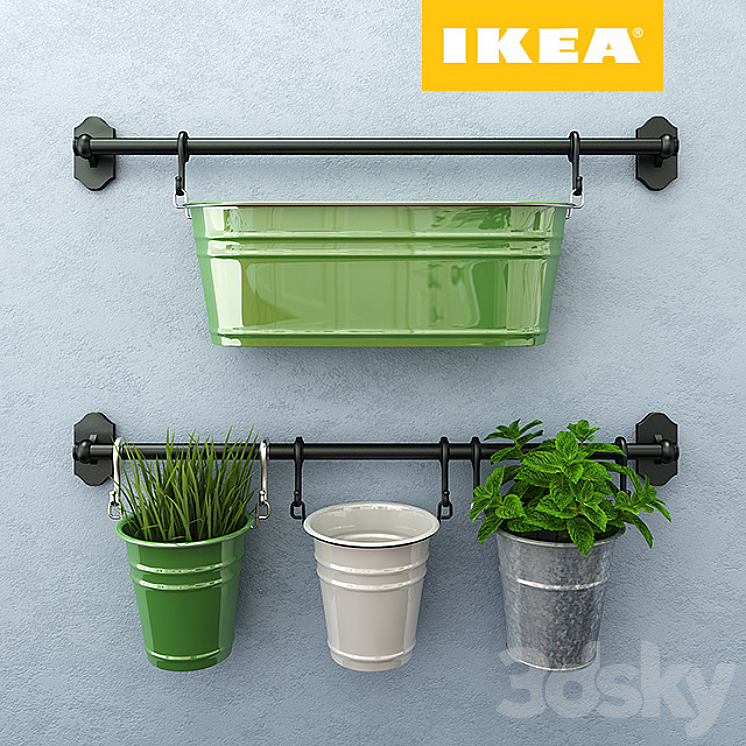 Wall accessories IKEA series Fintorp 3DS Max - thumbnail 1