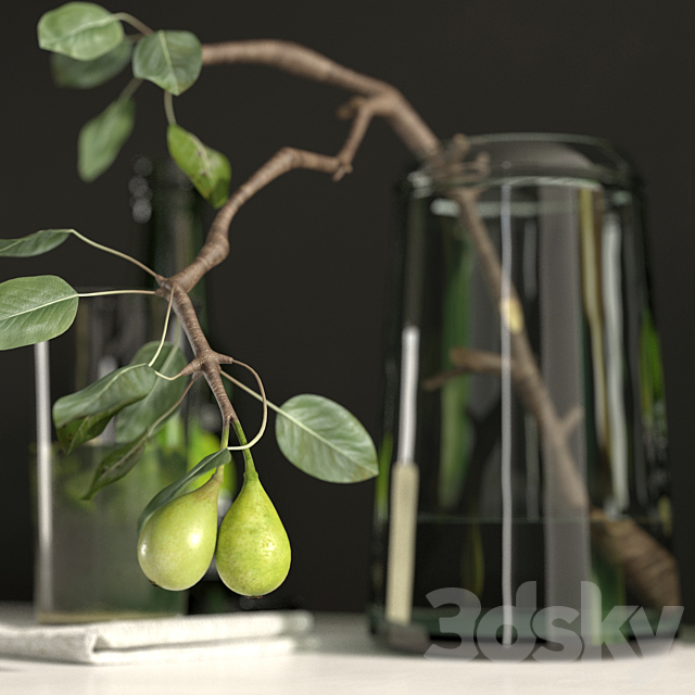 with pear decor 3DSMax File - thumbnail 2