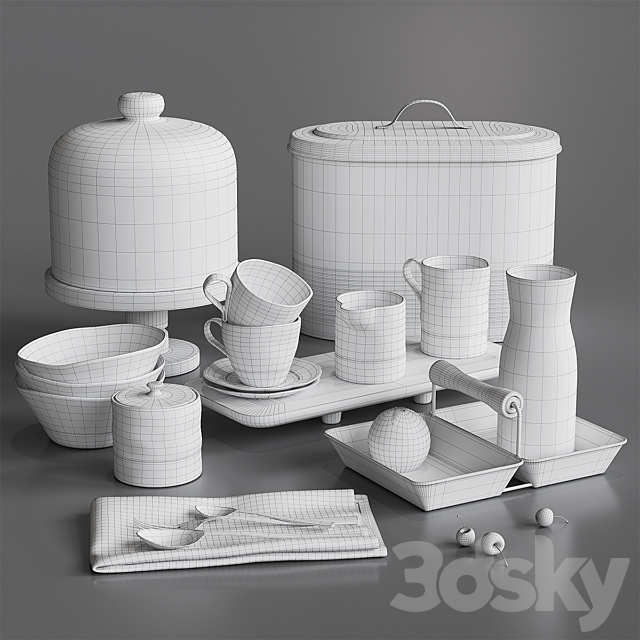 Zara Home Kitchen Decor 2 3DS Max Model - thumbnail 3