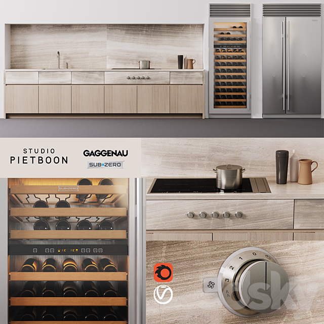 Piet boon kitchen 3DSMax File - thumbnail 1