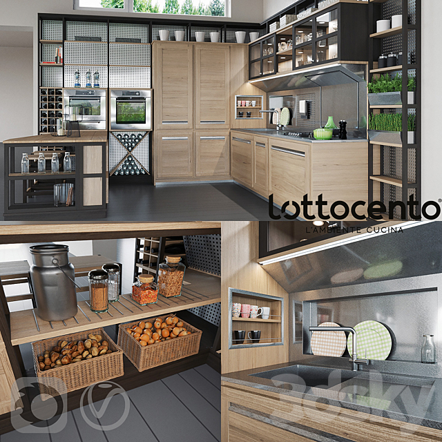 Roveretto kitchen by L’Ottocento 3DSMax File - thumbnail 2