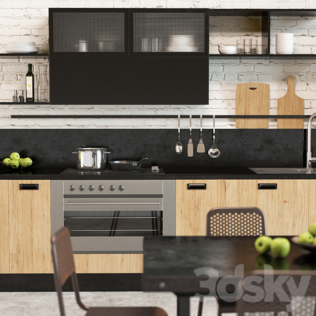 Scavolini Diesel Social Kitchen 1 3DSMax File - thumbnail 3