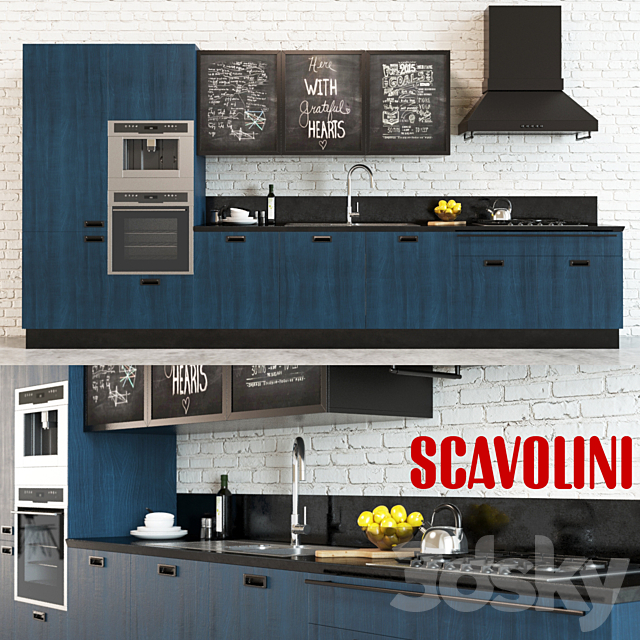 Scavolini Diesel Social Kitchen 2 3DSMax File - thumbnail 1