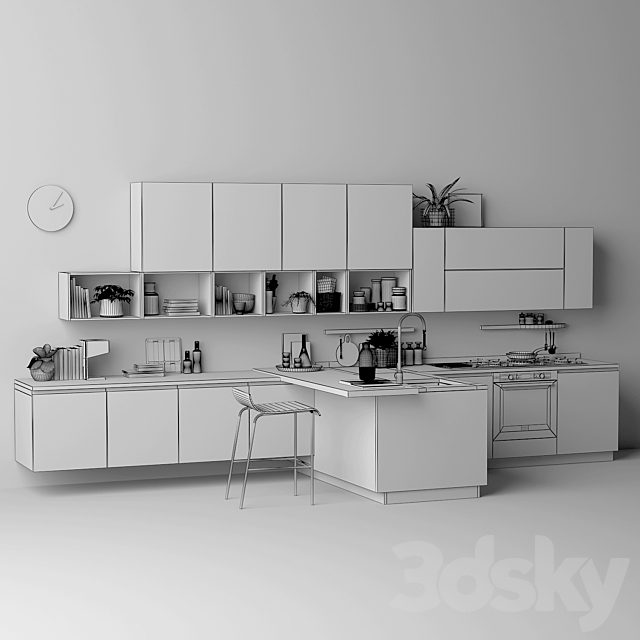 Scavolini Motus 3DS Max Model - thumbnail 3