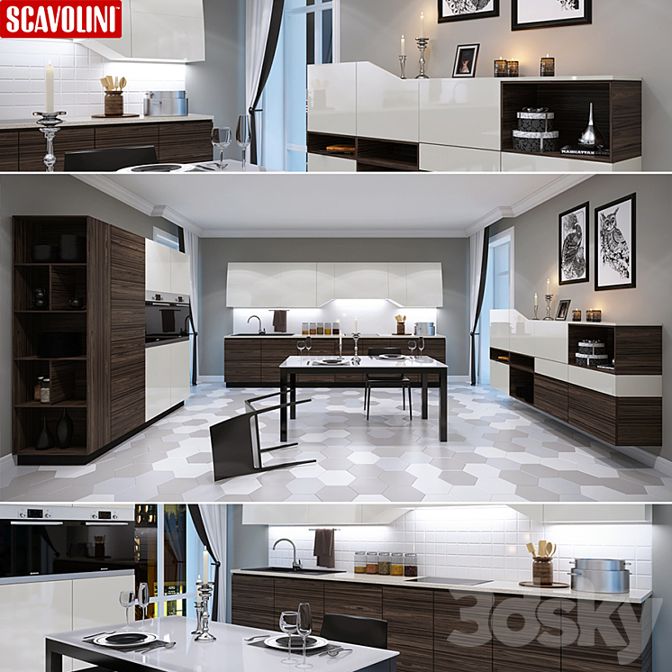 Scavolini_Flux_Swing_Lineare 3DS Max - thumbnail 1