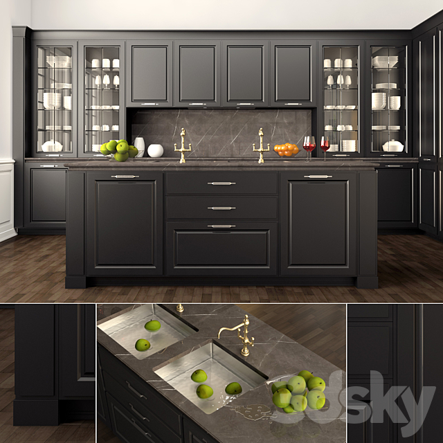 SCIC – Glamor Collection. Gonzaga Kitchen 3DSMax File - thumbnail 1