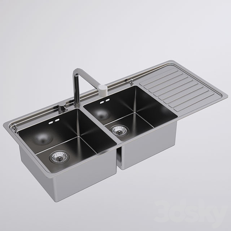 Alpes Inox Kitchen Sink 3DS Max - thumbnail 1