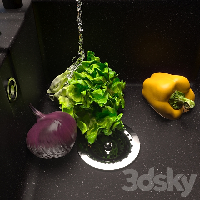 Anthracite kitchen 3DS Max Model - thumbnail 3