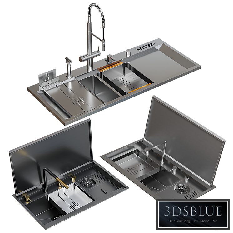 Asras sink set 3DS Max - thumbnail 3