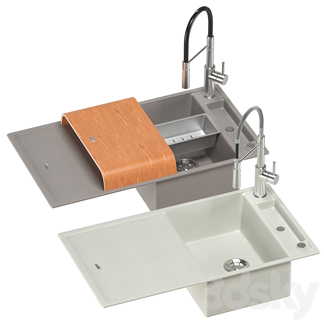 BLANCO AXIA sink set 1 3ds Max - thumbnail 3