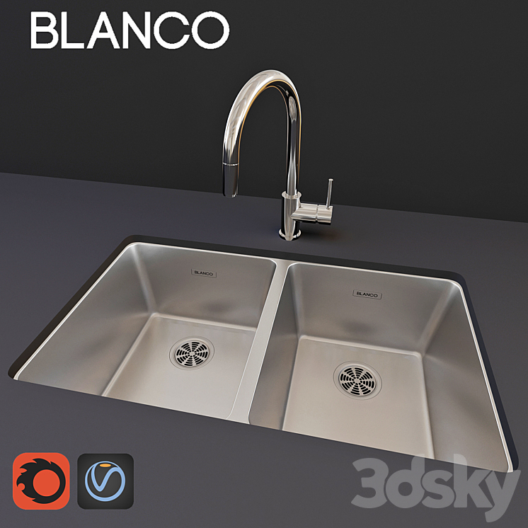 BLANCO Spirit-S + BLANCO ANDANO 340 340-IF 3DS Max - thumbnail 1