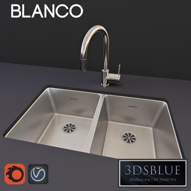 BLANCO Spirit-S + BLANCO ANDANO 340 340-IF 3DS Max - thumbnail 3