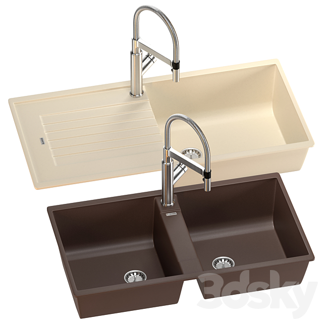 BLANCO ZIA sink set 05 3ds Max - thumbnail 3