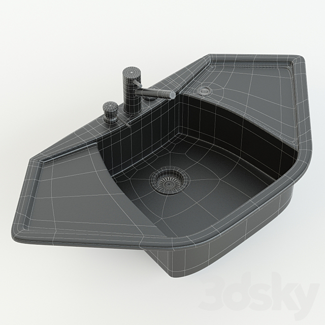 Corner sink Corax 3DSMax File - thumbnail 2