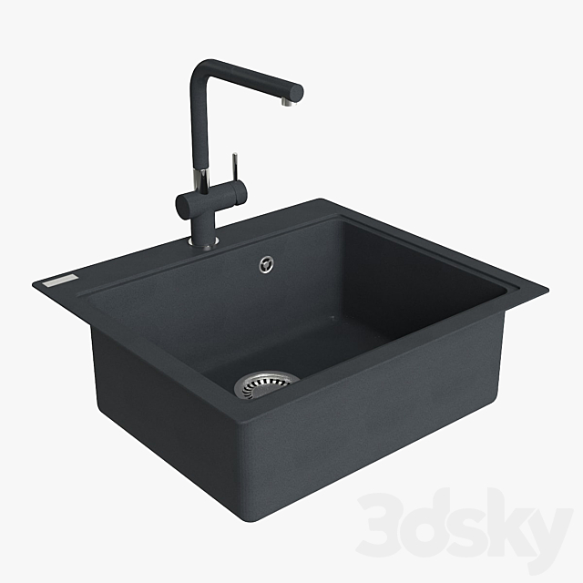 Franke Maris Sink MRG 610 58 Fragranite Onyx 3ds Max - thumbnail 1