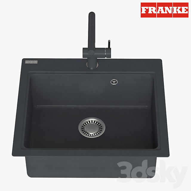 Franke Maris Sink MRG 610 58 Fragranite Onyx 3ds Max - thumbnail 2