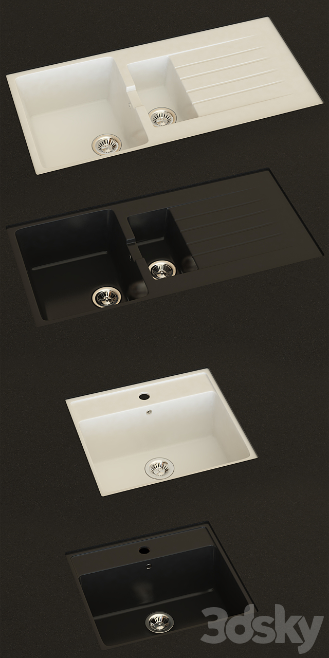 IKEA HALLVIKEN Sinks 3DSMax File - thumbnail 2