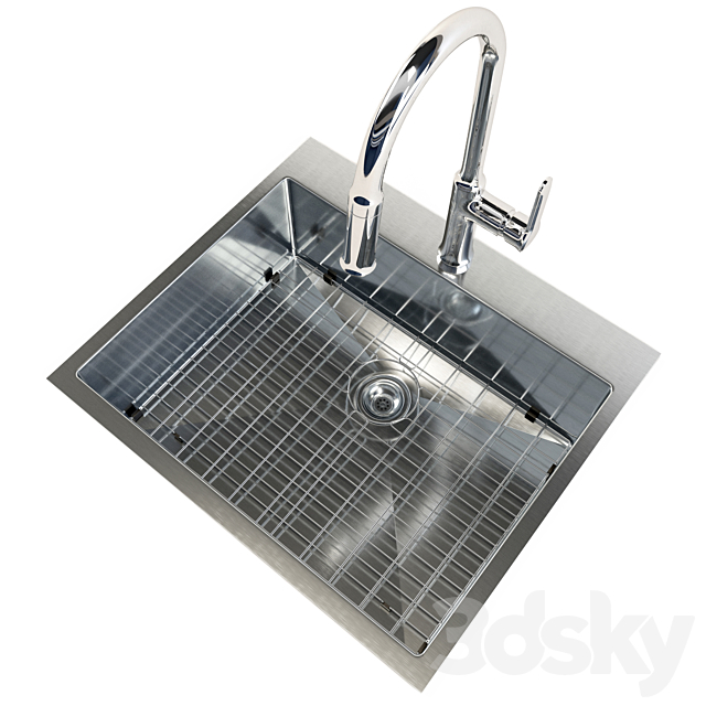 Kc-9850CH & sink 2014 3DS Max Model - thumbnail 2