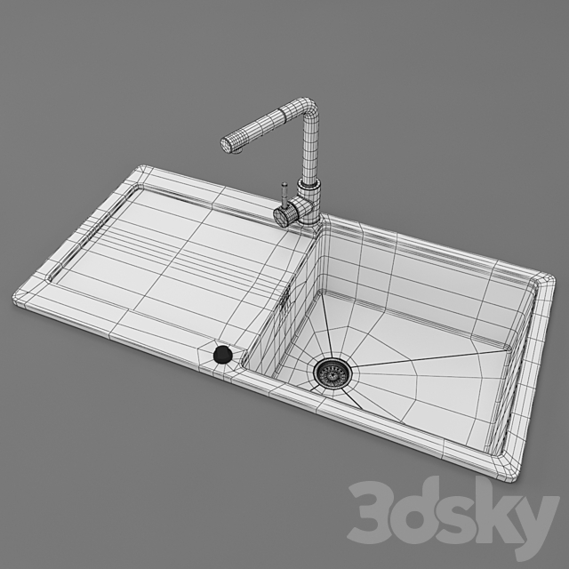 Kitchen Sink 3ds Max - thumbnail 2