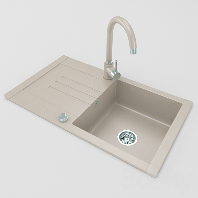 Kitchen Sink 3DS Max Model - thumbnail 1