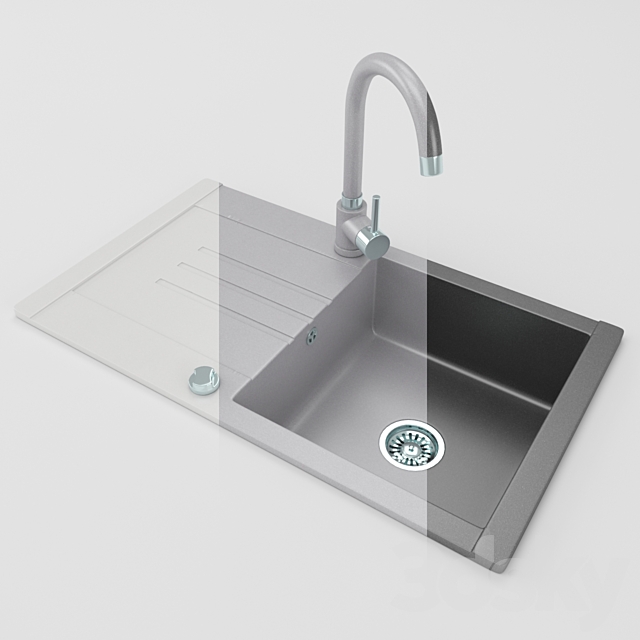 Kitchen Sink 3DS Max Model - thumbnail 2