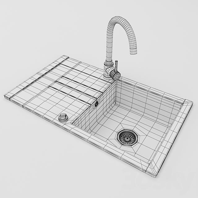 Kitchen Sink 3DS Max Model - thumbnail 3