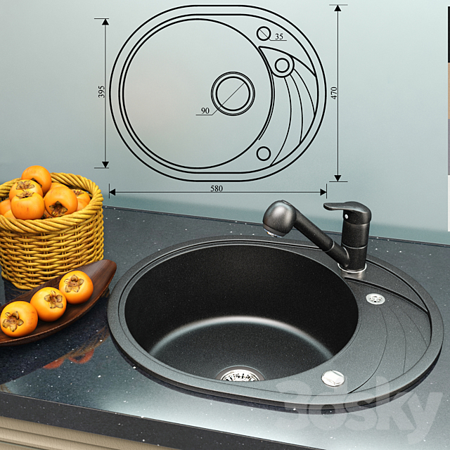 Kitchen Sink 3DSMax File - thumbnail 3