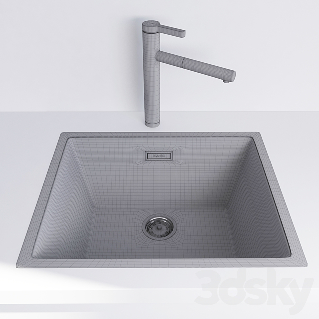 kitchen sink Blanco Subline 500-IF 3ds Max - thumbnail 2