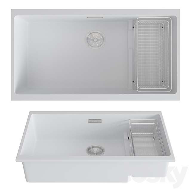 Kitchen sink Blanco SUBLINE 700-U 3DS Max Model - thumbnail 2