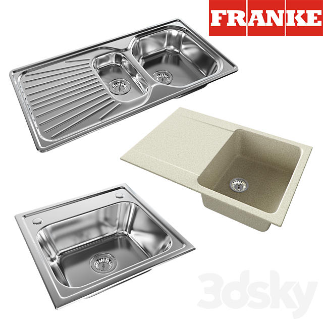 Kitchen sink Franke 3ds Max - thumbnail 1