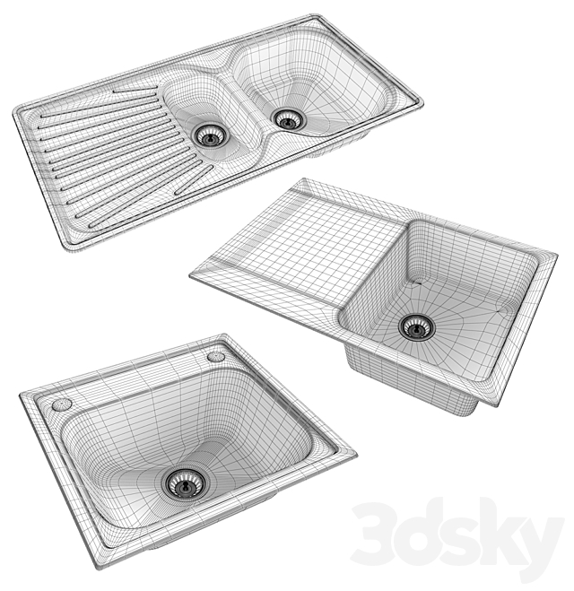 Kitchen sink Franke 3ds Max - thumbnail 3