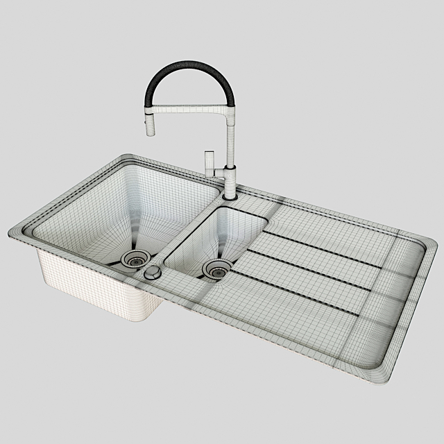 Kitchen sink Franke Basis BFG 651 3ds Max - thumbnail 2