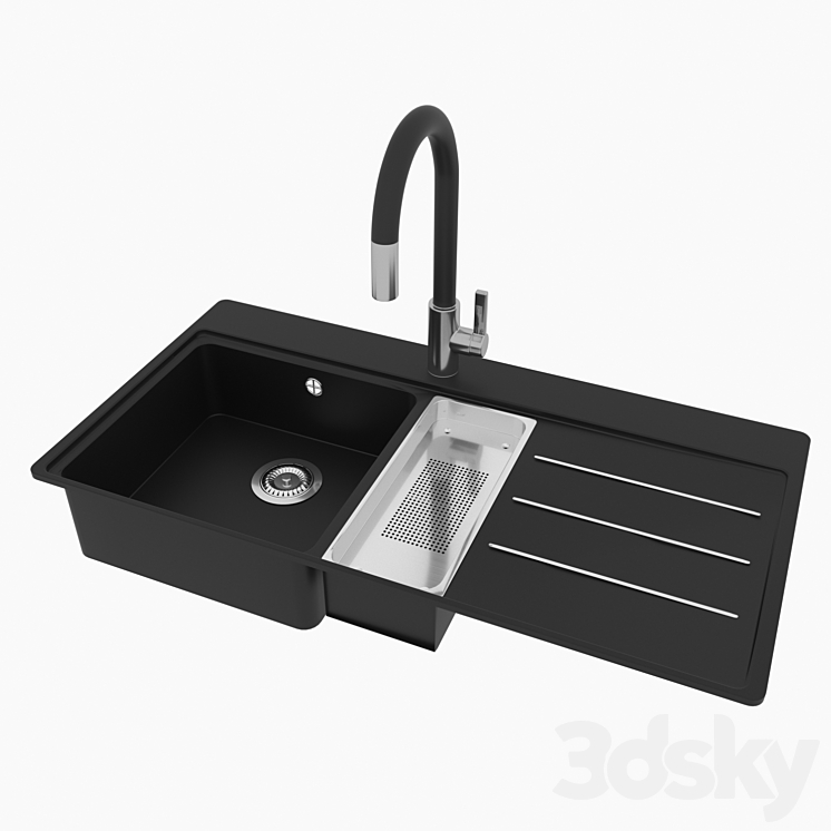 Kitchen sink Franke MTF 651-100 3DS Max - thumbnail 1