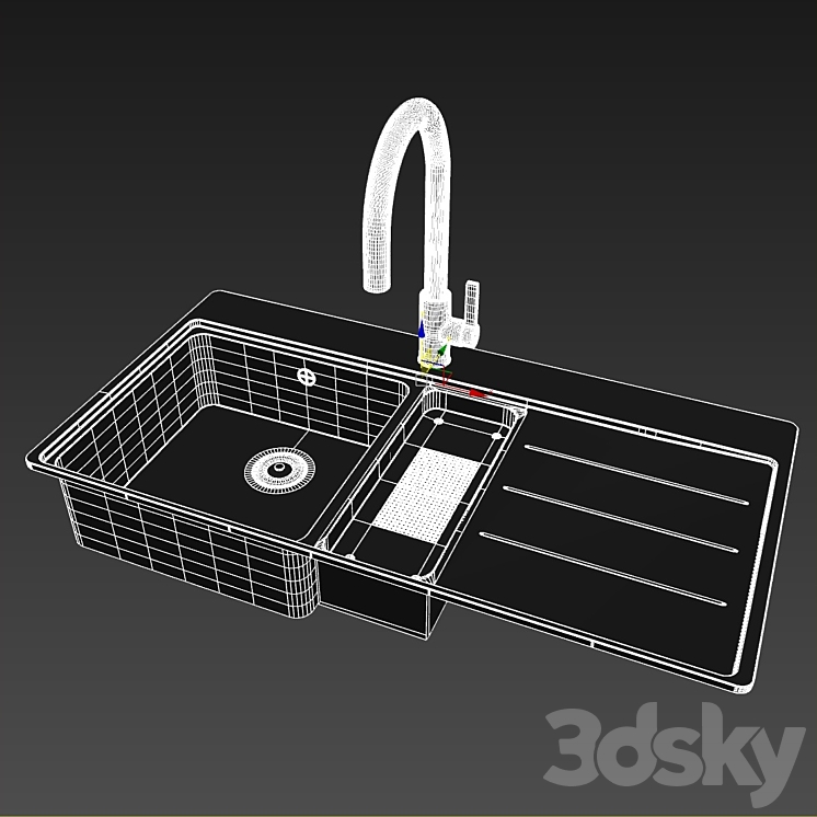 Kitchen sink Franke MTF 651-100 3DS Max - thumbnail 2